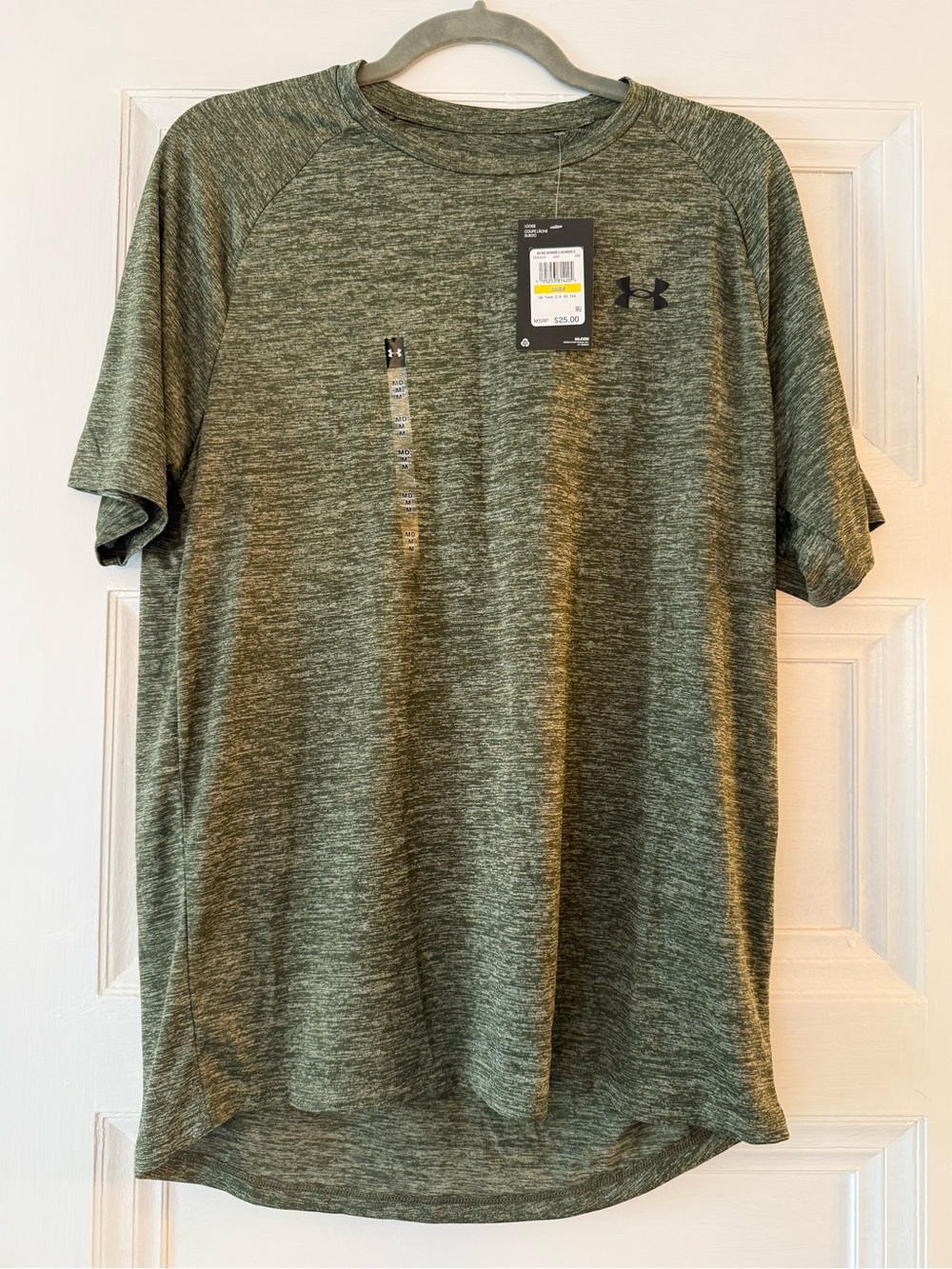 NWT Under Armour Men’s Heathered Green Tech 2.0 Tee - Medium